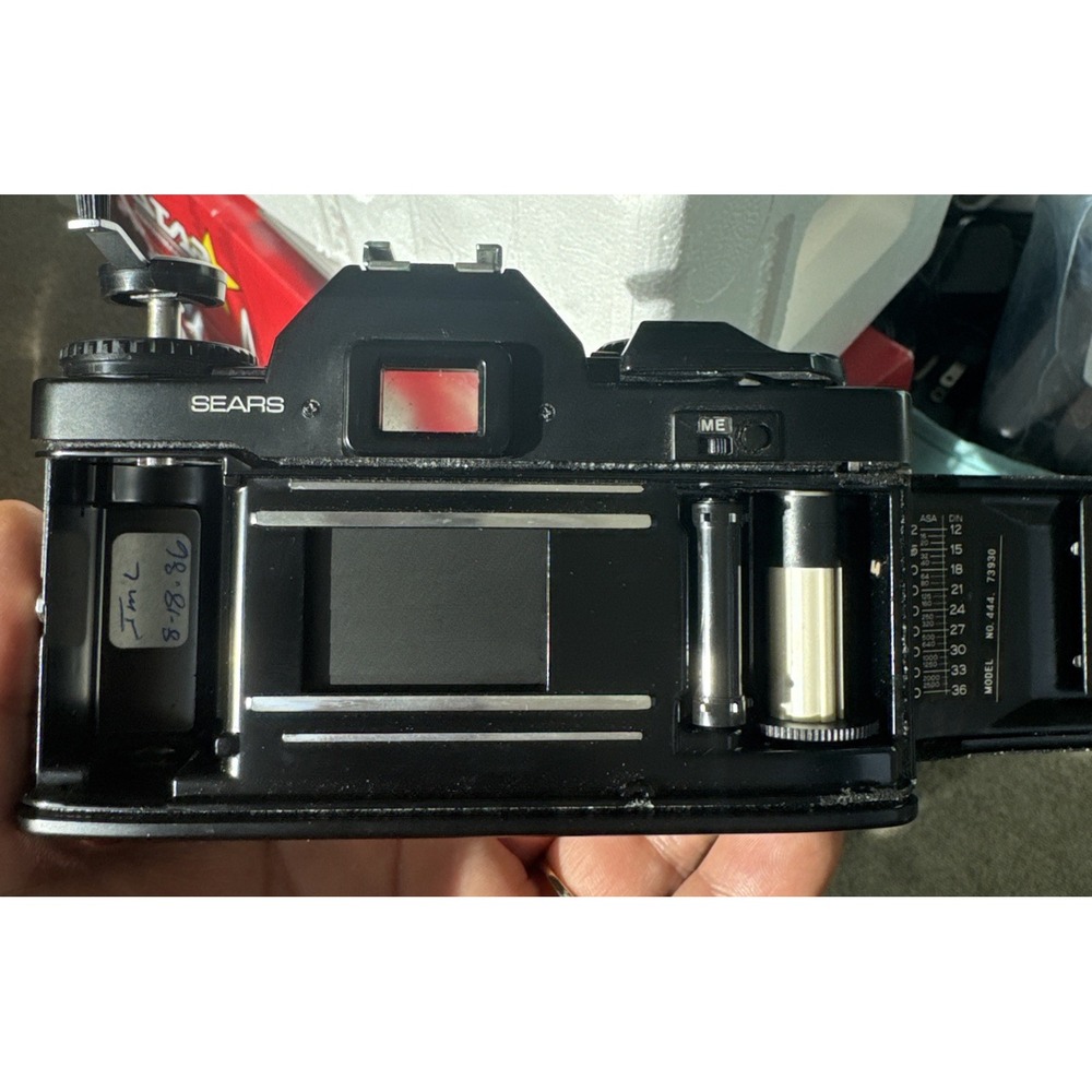 Sears KS-2 35mm Film SLR Camera w/ Sears 50mm f1.7 35mm 28mm Lens Flash Bag EUC - Picture 8 of 16